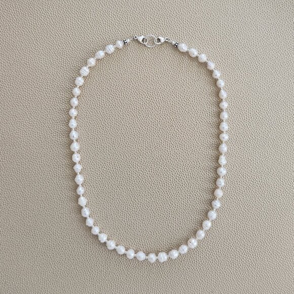 MINI BAROQUE PEARL NECKLACE--18" - Picture 2 of 2